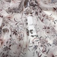 Роскошный шелковый шифон Dior с изящным цветочным принтом