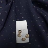 Костюмный хлопок Gucci с монограммой бренда и мелкий горошек