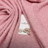 Твид от модного дома Chanel с ниточкой золотого люрекса. Цвет нежно-розовый